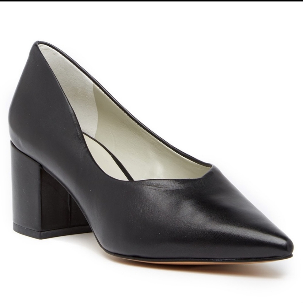 1. State Black Leather Jact Heels Size 9.5